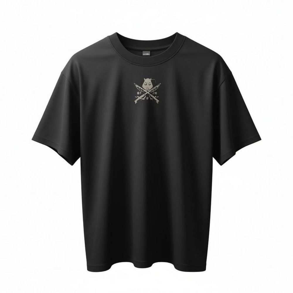 Demon Slayer Inosuke Hashibira‎ Graphic Tee Black Mens Anime T-Shirt Oversized
